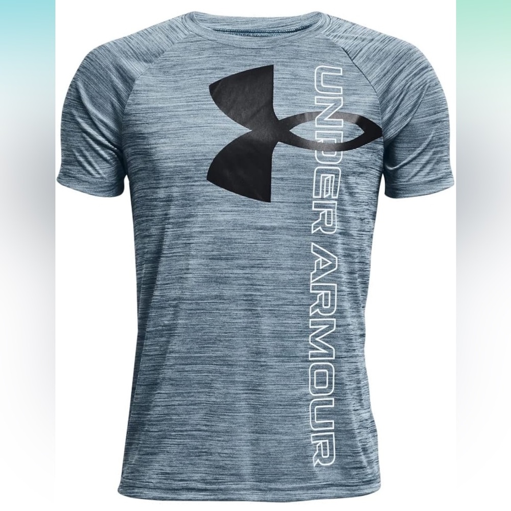Under‎ Armour Boys' Tech Split Logo Hybrid Short-Sleeve T-Shirt YXS